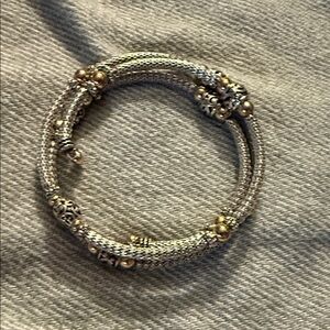Elegant Silver and Gold Bracelet